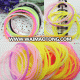 3mm flat valous color silicone bracelet and good silicone wristband